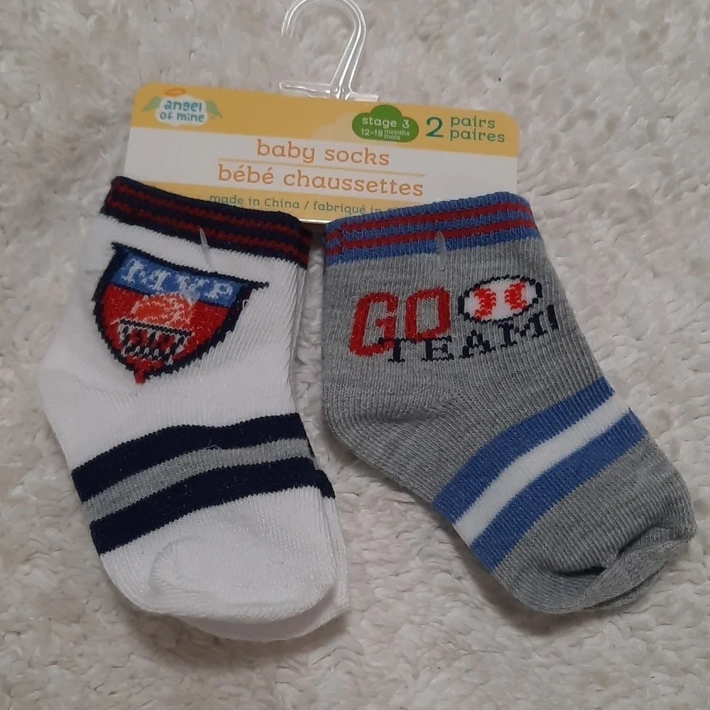 Carter's Baby Socks and Hat Set - Blue, Gray, and White